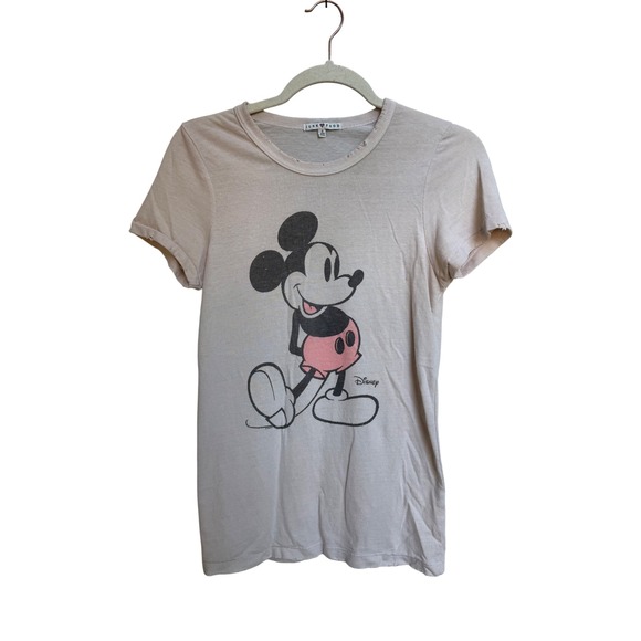 Junk Food Disney Mickey Mouse T-Shirt USA Made Distressed Graphic Tee Size Small - Picture 1 of 4